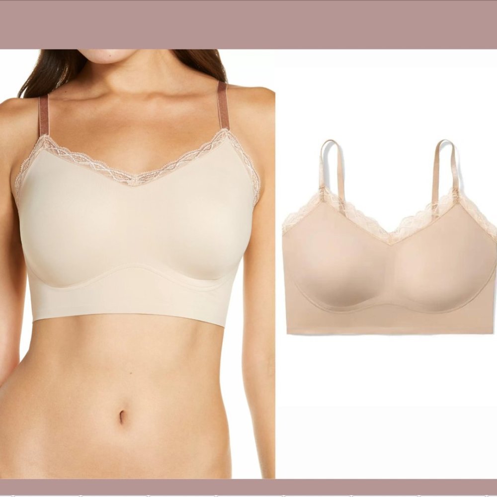NWT $64 True & Co [ Small‎ + Full Cup ] True Body w Lace Trim Lift Bralette 5242
